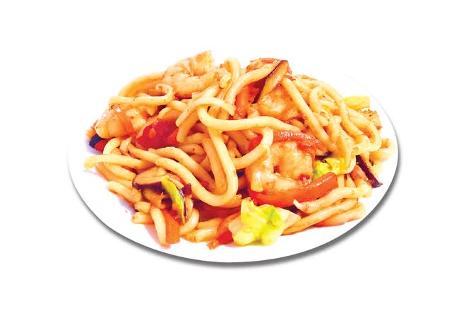 Stir Fried Seafood Udon 海鲜炒乌冬